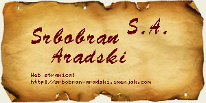 Srbobran Aradski vizit kartica